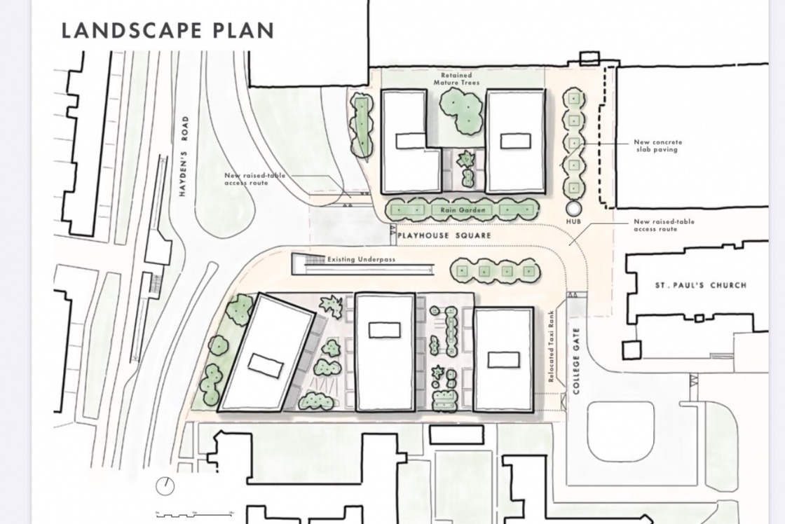 Playhouse Quarter artist's impression landscape plan