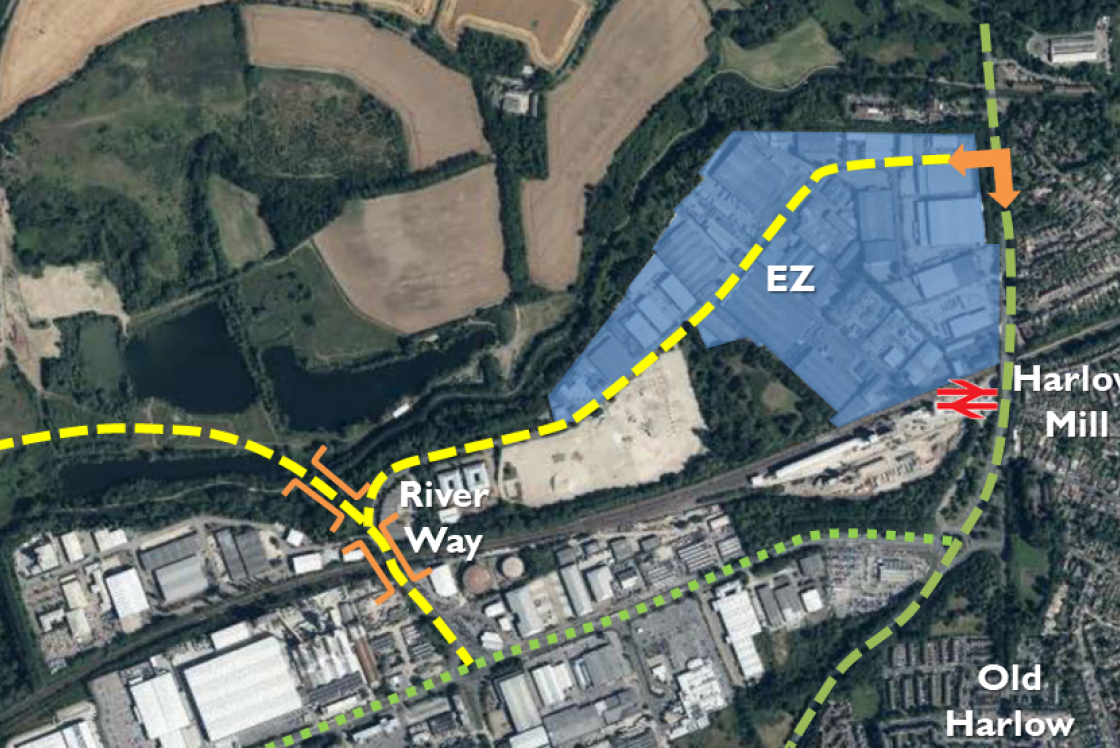 Harlow Enterprise Zone Cambridge Road Riverway Link