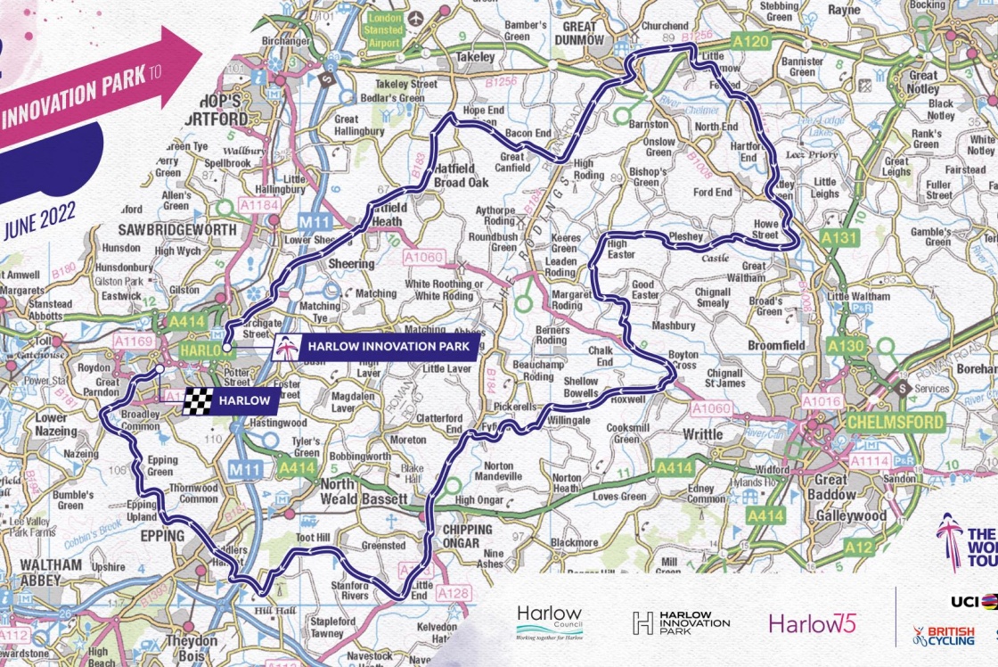Womens Tour stage 2 map