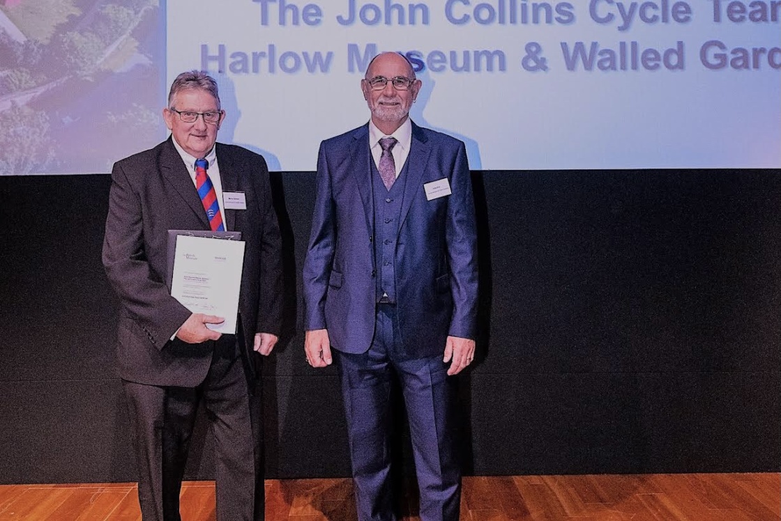 Museum volunteers, Melvyn and Andy, with their award Image of Melvyn and Andy with their prestigious Marsh Award