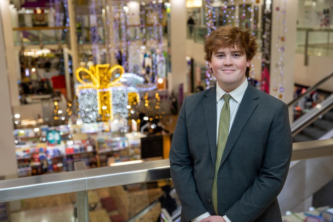 Image of Councillor Dan Swords inside the Harvey Centre 