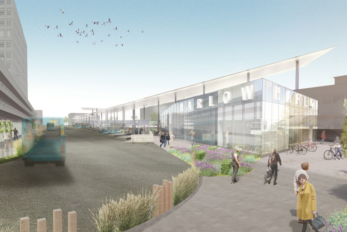 Artist impression of north end of bus station