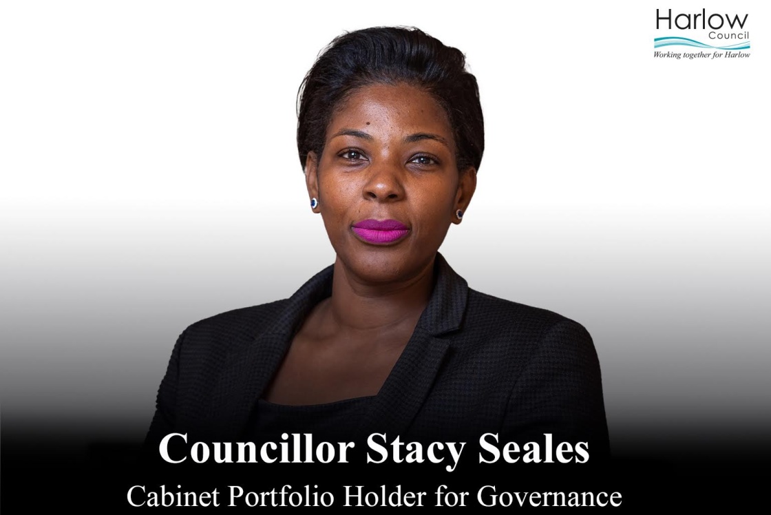 Councillor Stacy Seales, Cabinet Portfolio Holder for Governance Councillor Stacy Seales, Cabinet Portfolio Holder for Governance