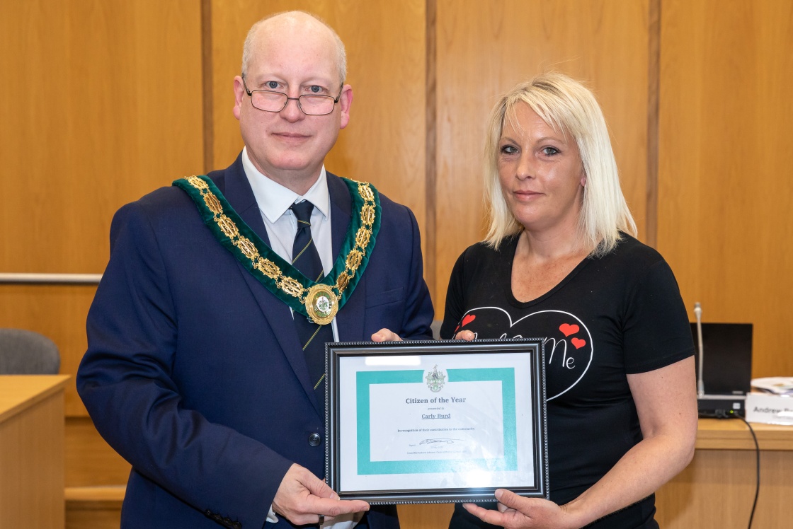 Cllr Johnson and Carly Burd