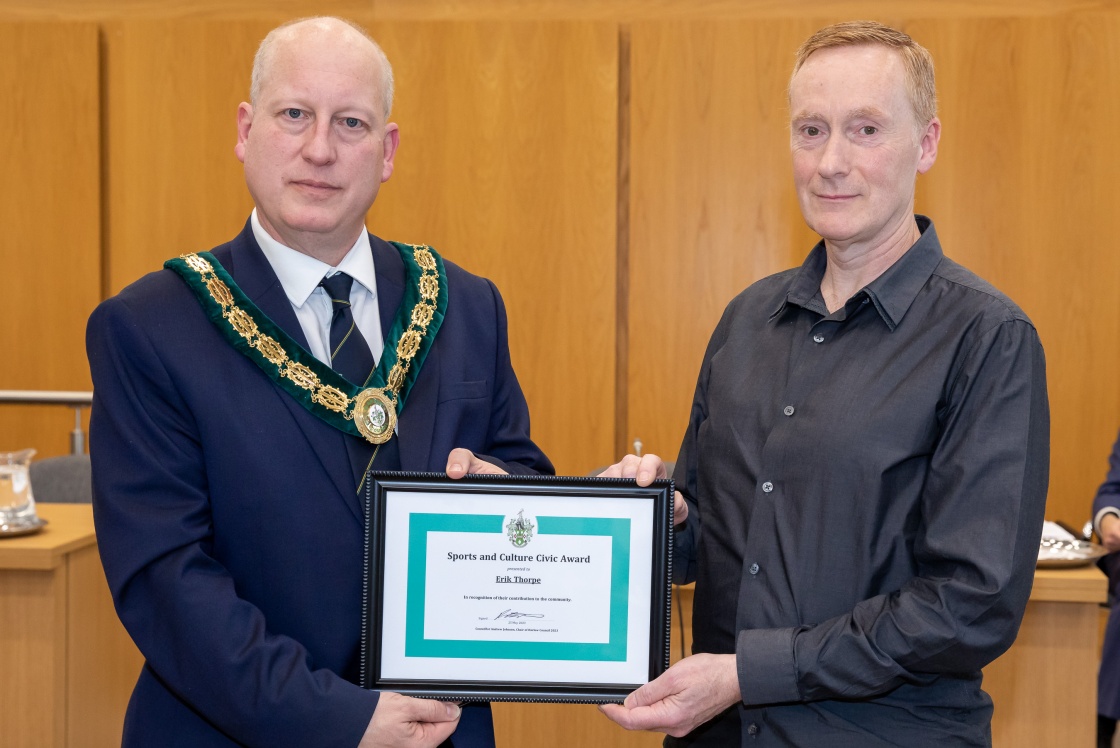 Cllr Johnson and Erik Thorpe