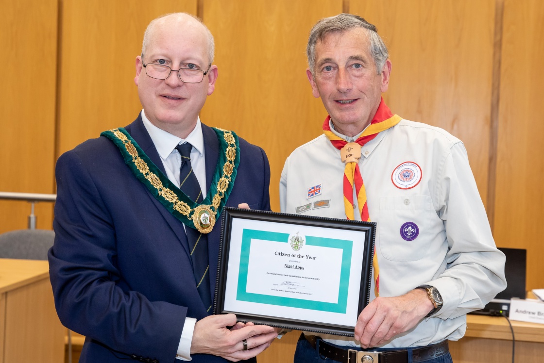 Cllr Johnson and Nigel Apps