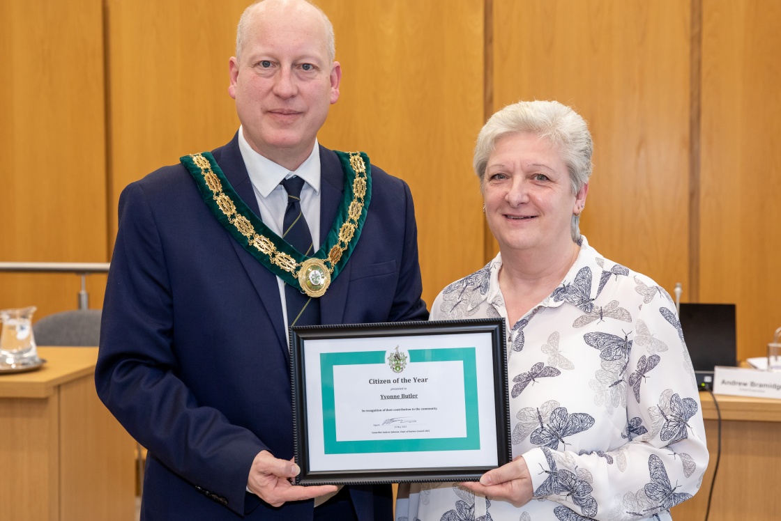 Cllr Johnson and Yvonne Butler