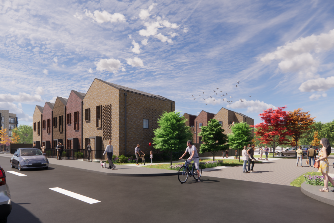 Artist impression of Staple Tye depot development Artist impression of Staple Tye depot development