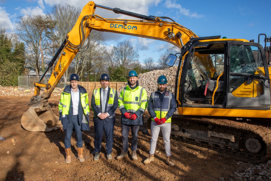 On site at the Perry Road housebuilding scheme 