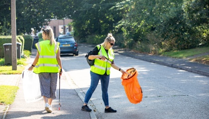 Council staff taking part in last year’s spring clean event 