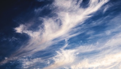 Image of fast moving clouds in the sky 