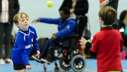 Image of children playing multi-sports - from Sport England image library