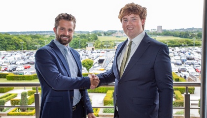 Image of Tom Hill from The Hill Group and Councillor Dan Swords, leader of the council 