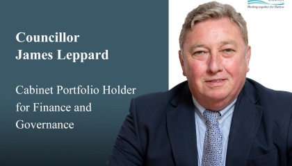 Image of Councillor James Leppard, portfolio holder for finance and governance 