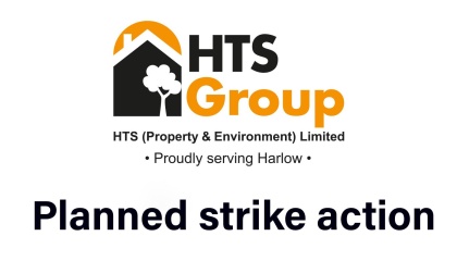 Image of HTS Group logo with the text: planned strike action 