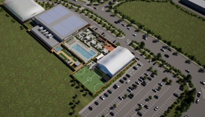 Aerial artist impression of the new David Lloyd Club 