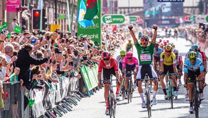 Image of cyclists taking part in the Tour of Britain Credit: SWpix.com