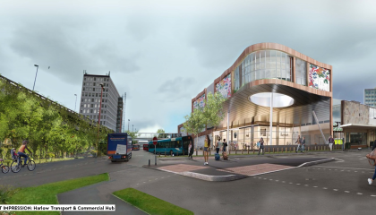 Artists’ impression of proposed Harlow Transport & Commercial Hub