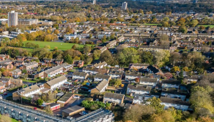 Aerial image of Harlow