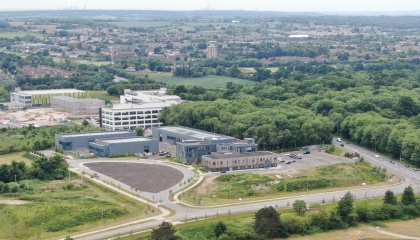 Image of Harlow Innovation Park looking out to the south of the town 