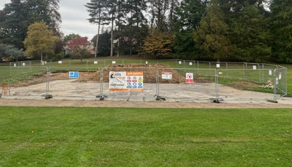 Bandstand demolition site