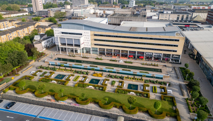 Aerial image of Harlow Civic Centre by Brian Thomas Photography