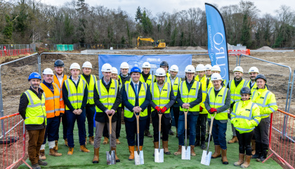 Group shot taken at Identity groundbreaking ceremony