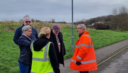 Cllr Nicky Purse with HTS and council officers