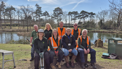 Councillor Nicky Purse with volunteers