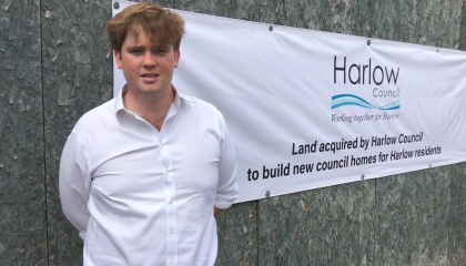 Councillor Dan Swords at the Parnall Road site