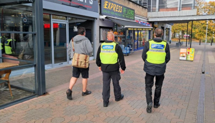 Community safety officers on patrol in town centre