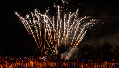 Image of Harlow fireworks in the town park 
