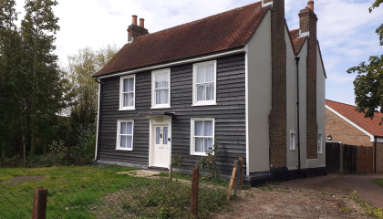 Front of Fountains Farmhouse after refurbishment