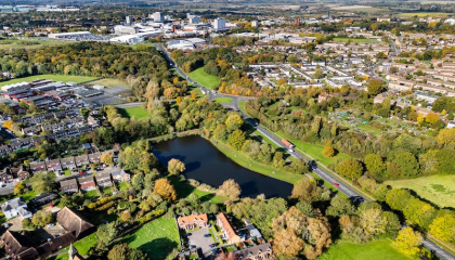 Aerial image of Harlow 