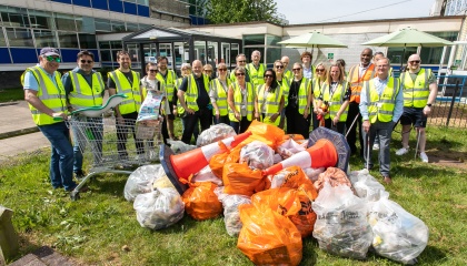 Officers and councillors at the Spring Clean