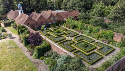 Aerial image of Harlow Museum and Walled Gardens 