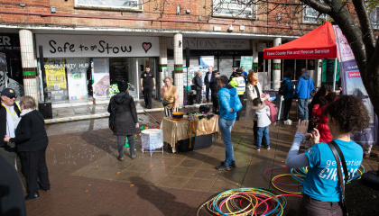 Image of Safe To Go Stow hub on the community launch day