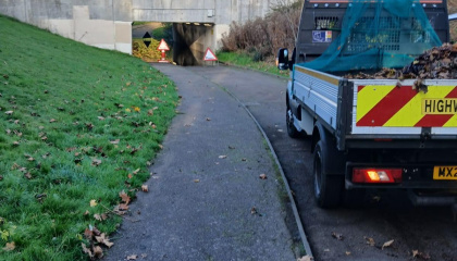 Image of flooded underpass which has been cleared 