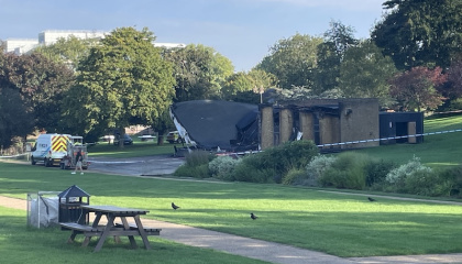 Town Park bandstand fire