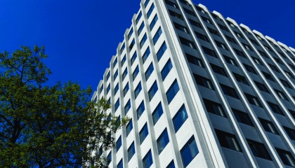 Photo of the exterior of Joseph Rank House