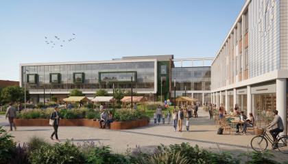 Artist impression of market stalls in Market Square 