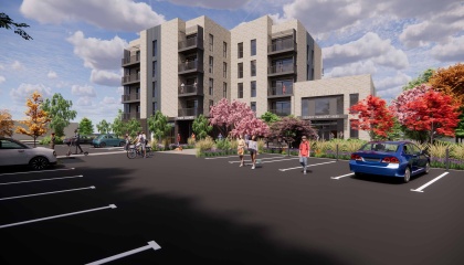 Artists impression of Perry Road development in Staple Tye 