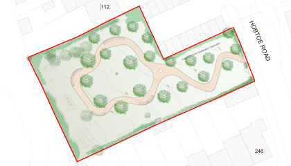 Artist impression of the Canons Gate Community Orchard
