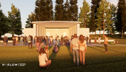 CGI of rebuilt bandstand