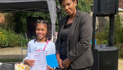 Olivia with Cllr Seales