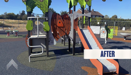 Potters Field playground slide