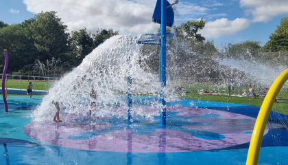 Image of Staple Tye Splash Park from summer 2023