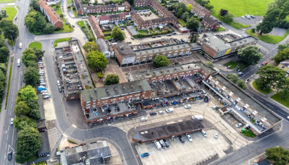 Aerial view of the stow