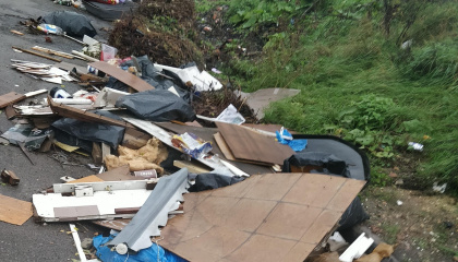 Fly tipping on Fern Hill Lane