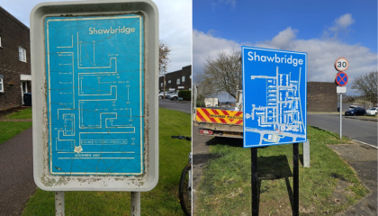 Shawbridge estate map, before and after